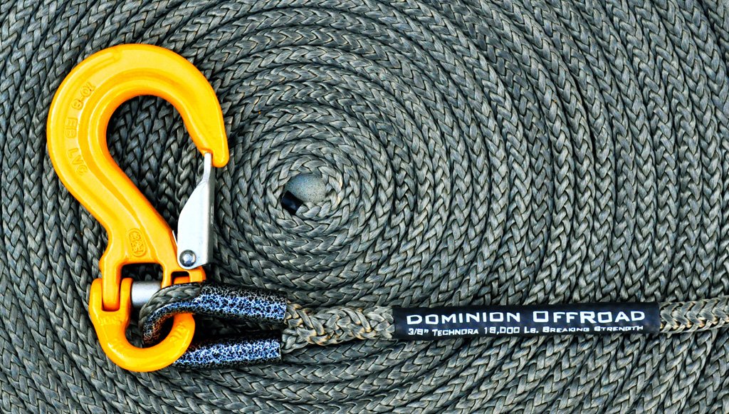 Aramid Winch Rope Assembly w/Standard Hook